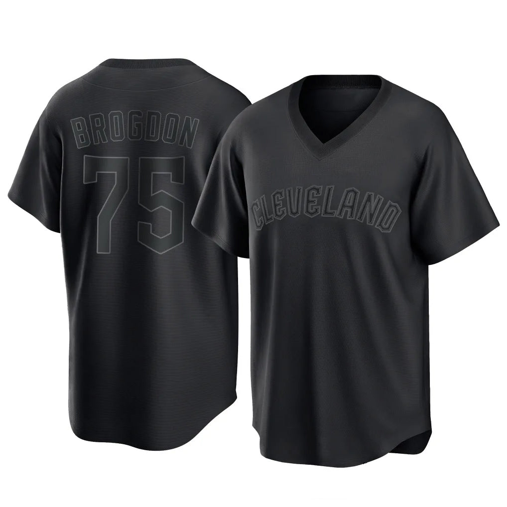 Johmsee C.Guardians #75 Connor Brogdon Player Black T-shirt Home Game Stitched Jerseys