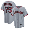 Johmsee C.Guardians #75 Connor Brogdon Player Gray Home Game Stitched Jerseys