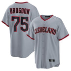 Johmsee C.Guardians #75 Connor Brogdon Player Gray Home Game Stitched Jerseys