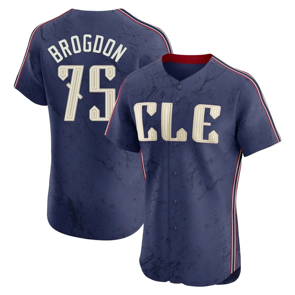 Johmsee C.Guardians #75 Connor Brogdon Player Navy City Connect Limited Elite Home Stitched Jerseys