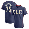 Johmsee C.Guardians #75 Connor Brogdon Player Navy City Connect Limited Elite Home Stitched Jerseys