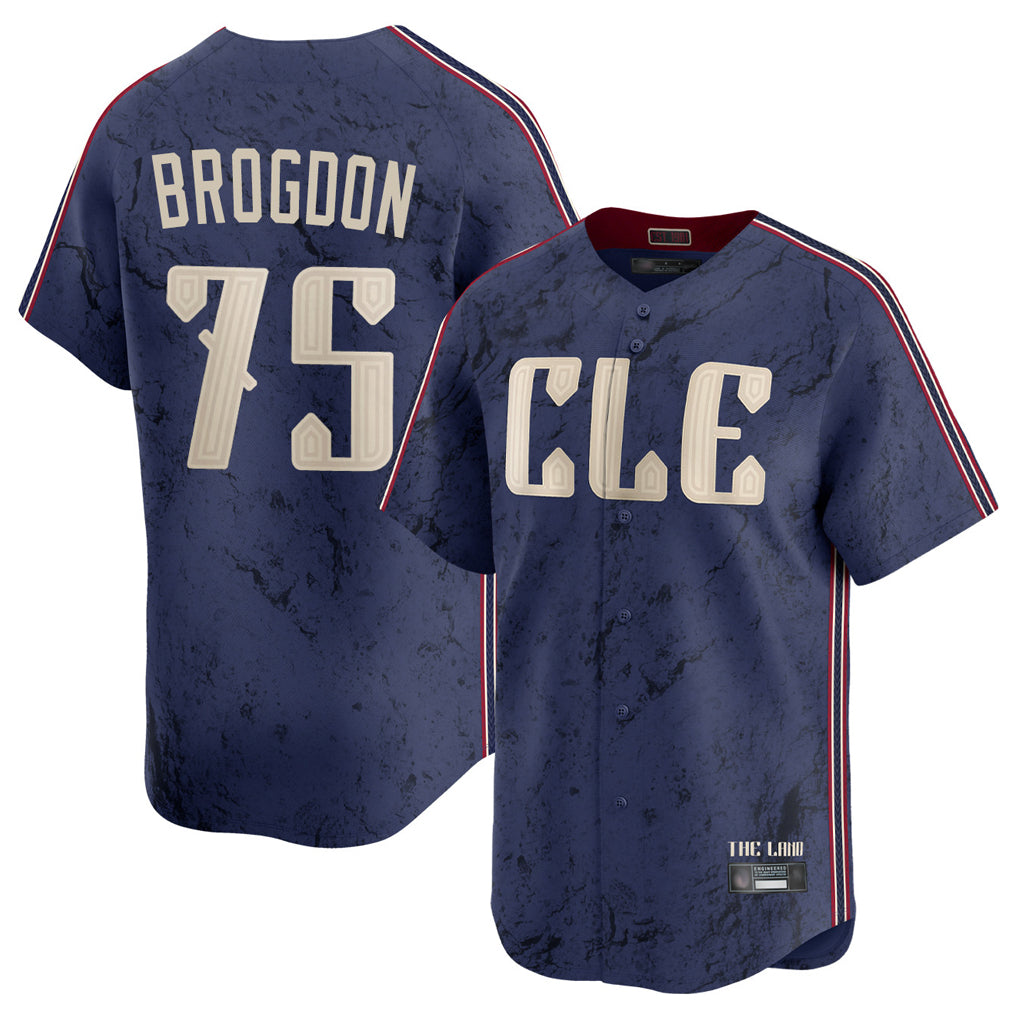 Johmsee C.Guardians #75 Connor Brogdon Player Navy City Connect Limited Home Stitched Jerseys
