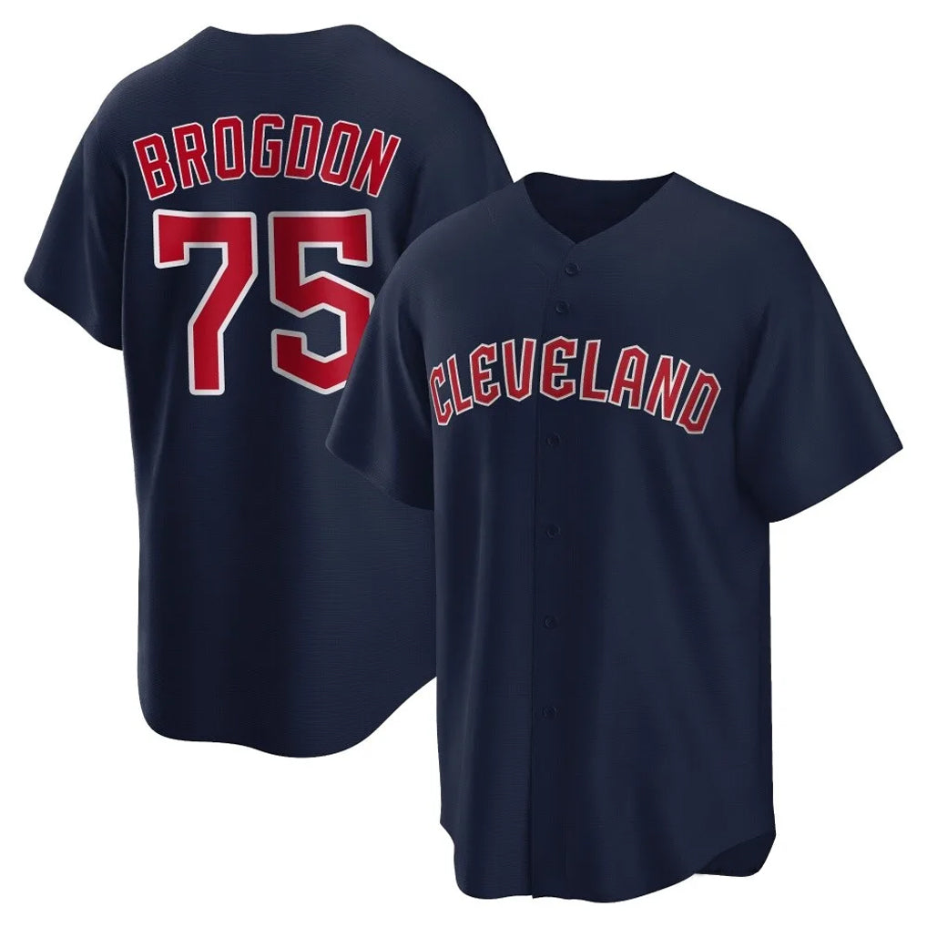 Johmsee C.Guardians #75 Connor Brogdon Player Navy Game Home Stitched Jerseys
