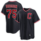 Johmsee C.Guardians #75 Connor Brogdon Player Navy Home Game Stitched Jerseys