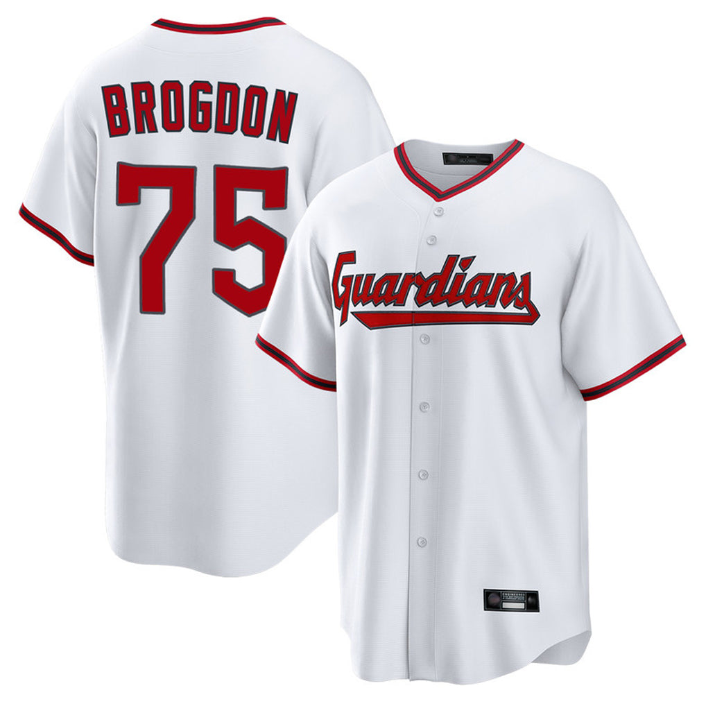 Johmsee C.Guardians #75 Connor Brogdon Player White Game Home Stitched Jerseys