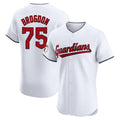 Johmsee C.Guardians #75 Connor Brogdon Player White Limited Elite Home Stitched Jerseys