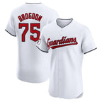 Johmsee C.Guardians #75 Connor Brogdon Player White Limited Elite Home Stitched Jerseys