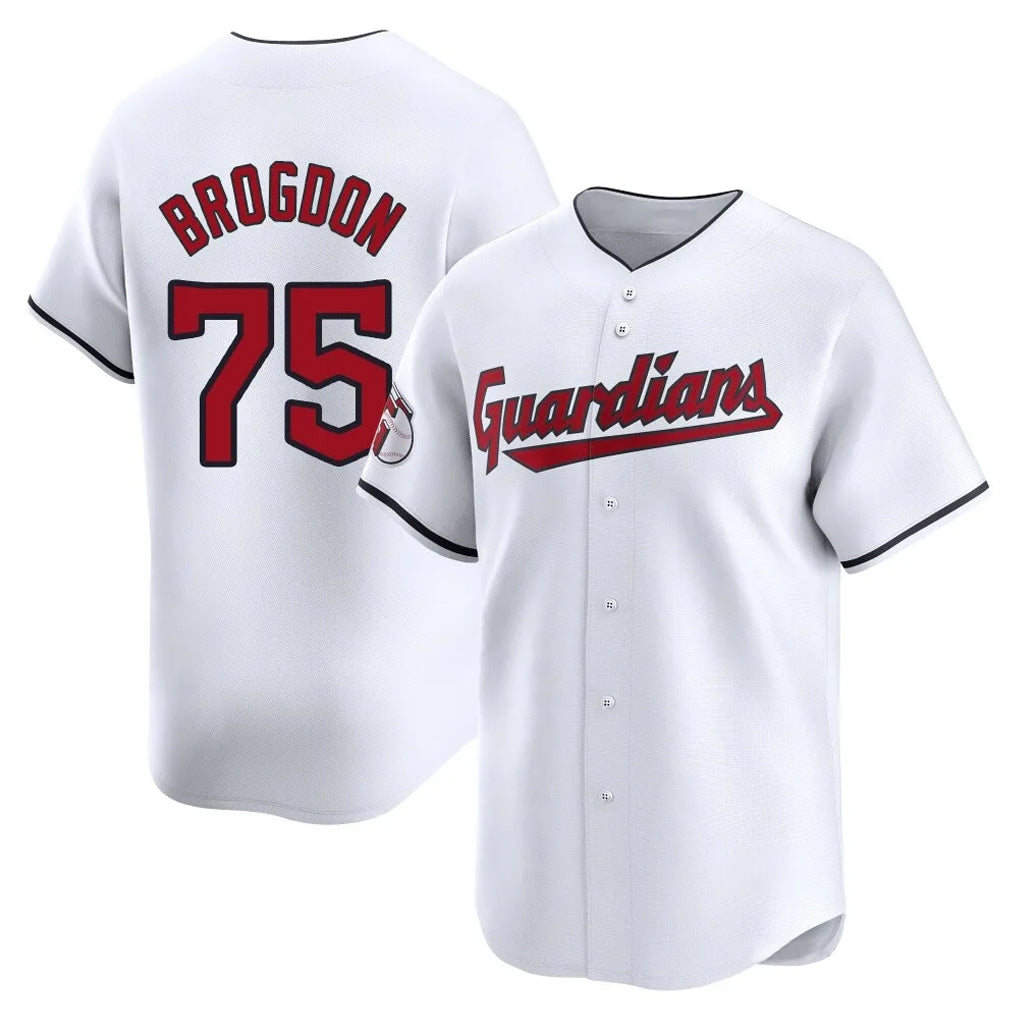 Johmsee C.Guardians #75 Connor Brogdon Player White Limited Home Stitched Jerseys