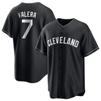 Johmsee C.Guardians #7 George Valera Player Black Home Game Stitched Jerseys