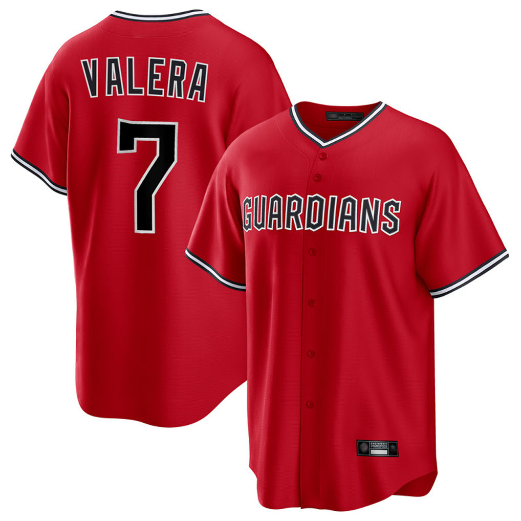 Johmsee C.Guardians #7 George Valera Player Red Home Game Stitched Jerseys
