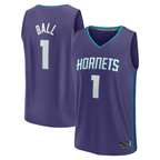 Johmsee C.Hornets #1 LaMelo Ball  Purple Fast Break Replica Player Jerseys - Statement Edition