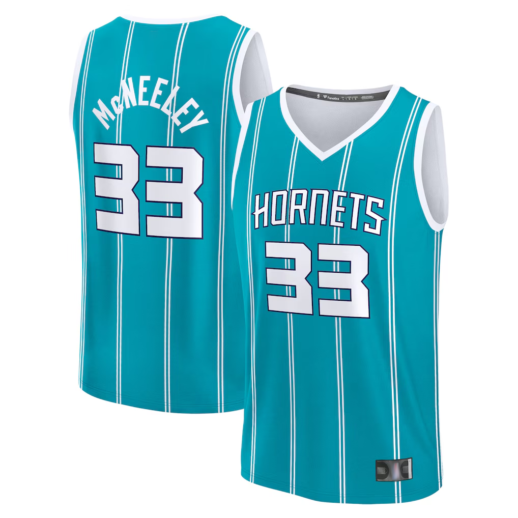 Johmsee C.Hornets #33 Liam McNeeley  Teal Fast Break Replica Jerseys - Icon Edition