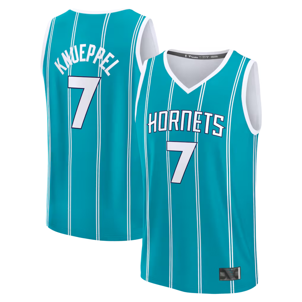 Johmsee C.Hornets #7 Kon Knueppel  Teal 2025  Draft First Round Pick Fast Break Replica Jerseys - Icon Edition