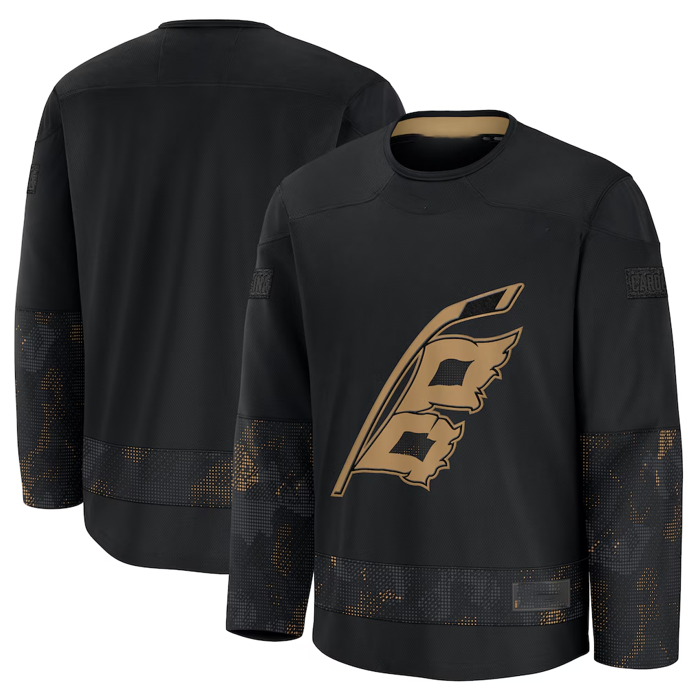 Johmsee C.Hurricanes Black 2024 Military Appreciation Practice Stitched Jerseys