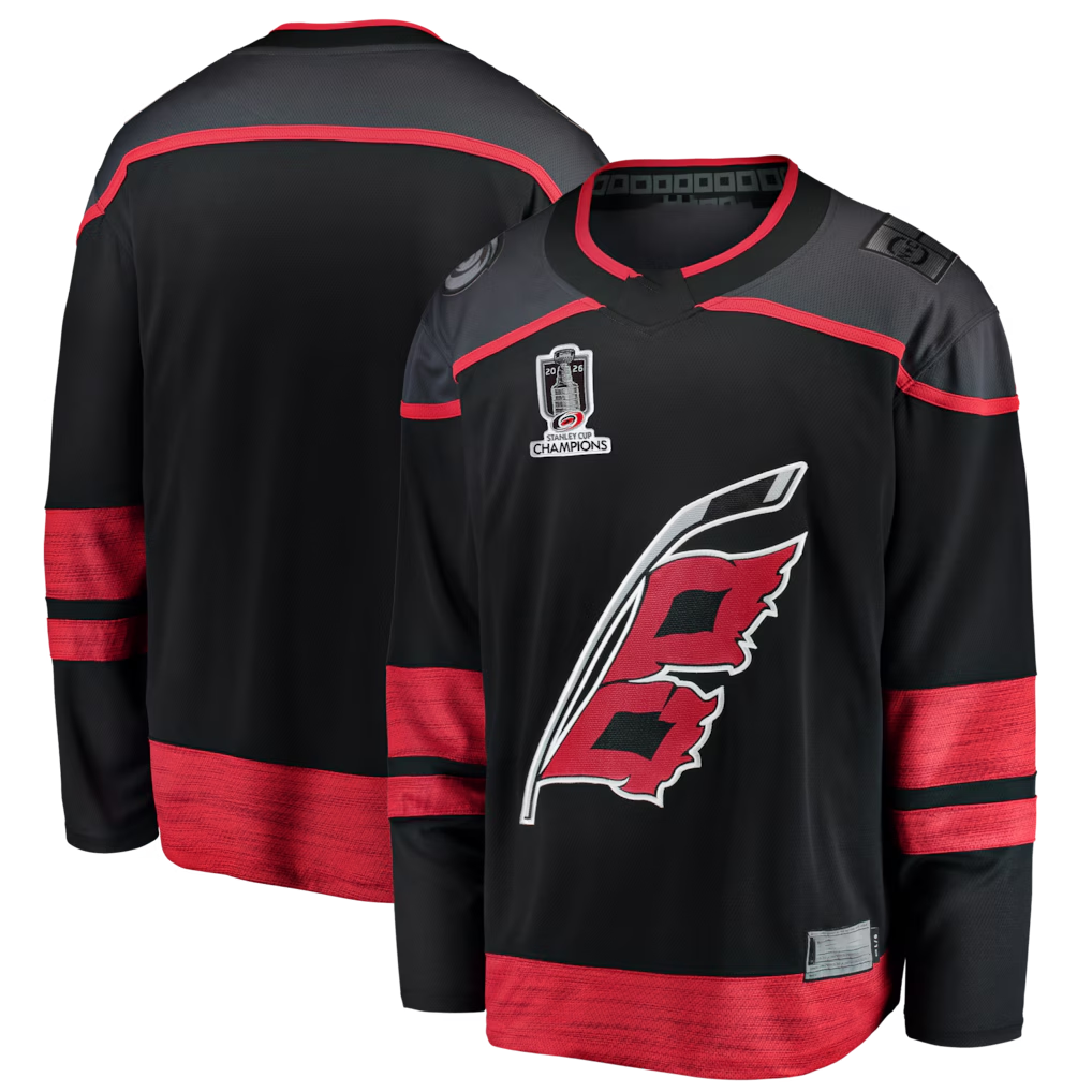 Johmsee C.Hurricanes Black 2026 Stanley Cup Champions Home Breakaway Stitched Jerseys