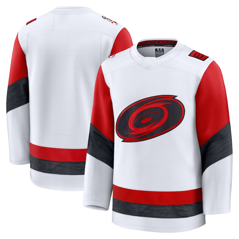Johmsee C.Hurricanes White Away Premium Stitched Jerseys