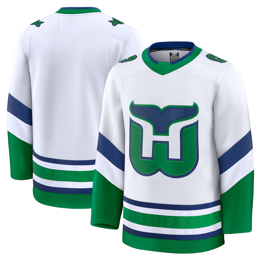 Johmsee C.Hurricanes White Throwback Premium Stitched Jerseys