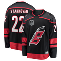 Johmsee C.Hurricanes #22 Logan Stankoven Black 2026 Stanley Cup Final Home Breakaway Stitched Jerseys