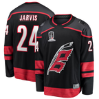 Johmsee C.Hurricanes #24 Seth Jarvis Black 2026 Stanley Cup Champions Home Breakaway Stitched Jerseys