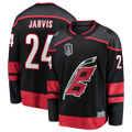 Johmsee C.Hurricanes #24 Seth Jarvis Black 2026 Stanley Cup Final Home Breakaway Stitched Jerseys