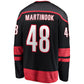 C.Hurricanes #48 Jordan Martinook Fanatics Home Breakaway Jersey - Black Stitched American Hockey Jerseys