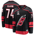 Johmsee C.Hurricanes #74 Jaccob Slavin Black 2026 Stanley Cup Champions Home Breakaway Stitched Jerseys