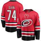 Johmsee C.Hurricanes #74 Jaccob Slavin Red Alternate Breakaway Player Stitched Jerseys