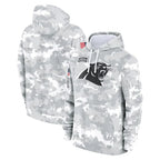 Johmsee C.Panthers Arctic Camo Salute to Service Pullover Hoodies Limited Game Blank Player Stitched Jerseys