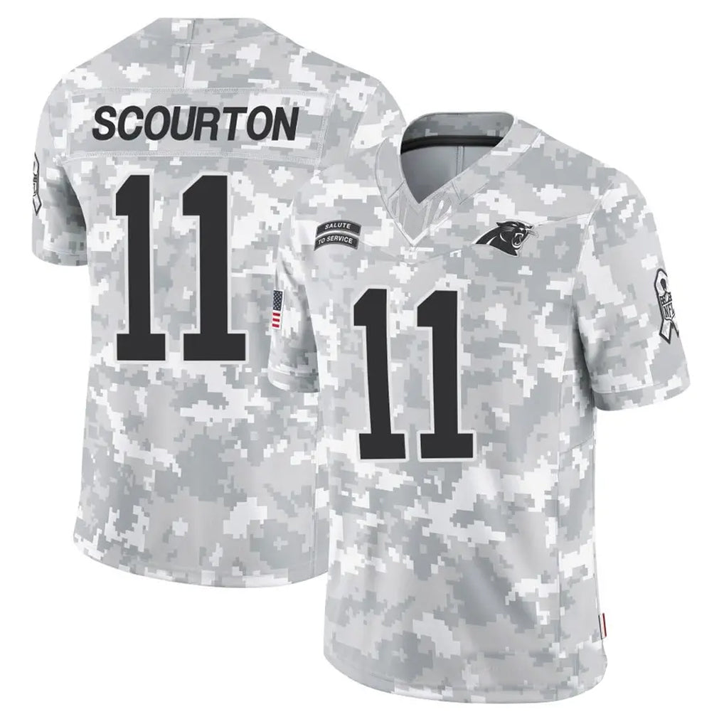 Johmsee C.Panthers #11 Nic Scourton Player Arctic Camo Salute to Service Limited Stitched Jerseys