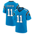 Johmsee C.Panthers #11 Nic Scourton Player Blue Home Game Stitched Jerseys