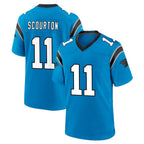 Johmsee C.Panthers #11 Nic Scourton Player Blue Home Game Stitched Jerseys