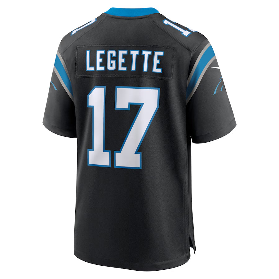 Johmsee C.Panthers #17 Xavier Legette Player Black Home Game Stitched Jerseys