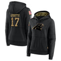 Johmsee C.Panthers #17 Xavier Legette Player Black Salute to Service HoodiesStitched  Jerseys