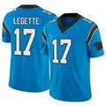 Johmsee C.Panthers #17 Xavier Legette Player Blue Vapor F.U.S.E. Limited Stitched Jerseys