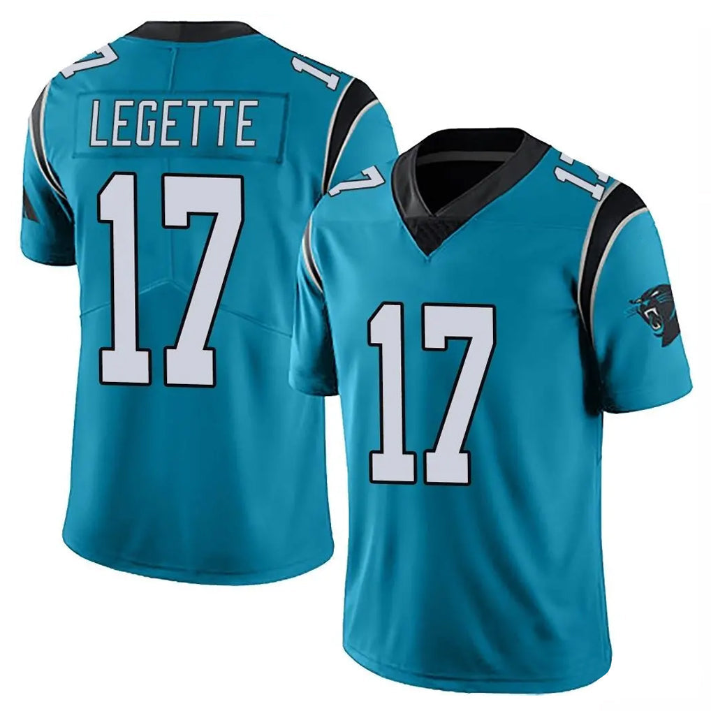 Johmsee C.Panthers #17 Xavier Legette Player Blue Vapor Untouchable Limited Game Stitched Jerseys