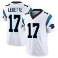 Johmsee C.Panthers #17 Xavier Legette Player White Vapor F.U.S.E. Limited Home Game Stitched Jerseys