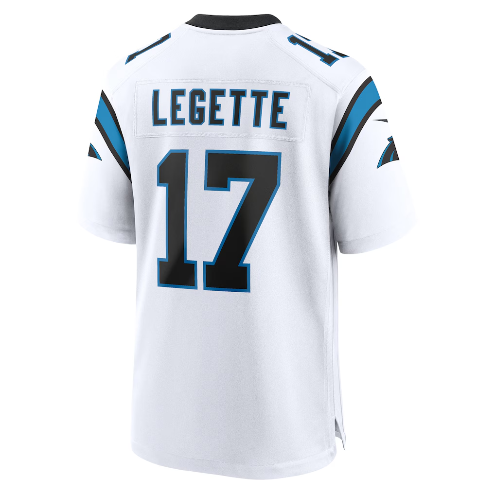 Johmsee C.Panthers #17 Xavier Legette White Game Stitched Jerseys