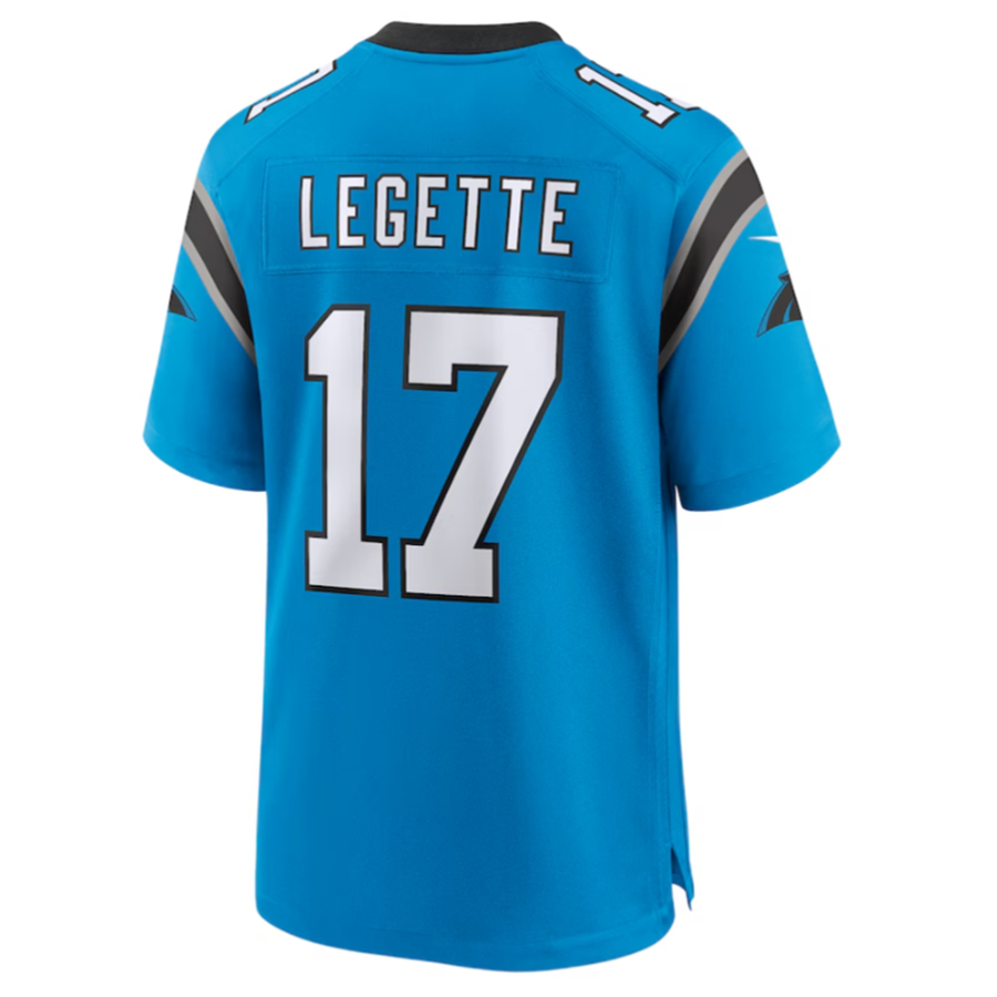Johmsee C.Panthers #17 Xavier Legette Blue Player Jersey American Stitched Game Jersey