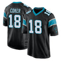 Johmsee C.Panthers #18 Jalen Coker Player Black Game Stitched Jerseys