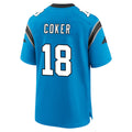 Johmsee C.Panthers #18 Jalen Coker Player Blue Home Game Stitched Jerseys