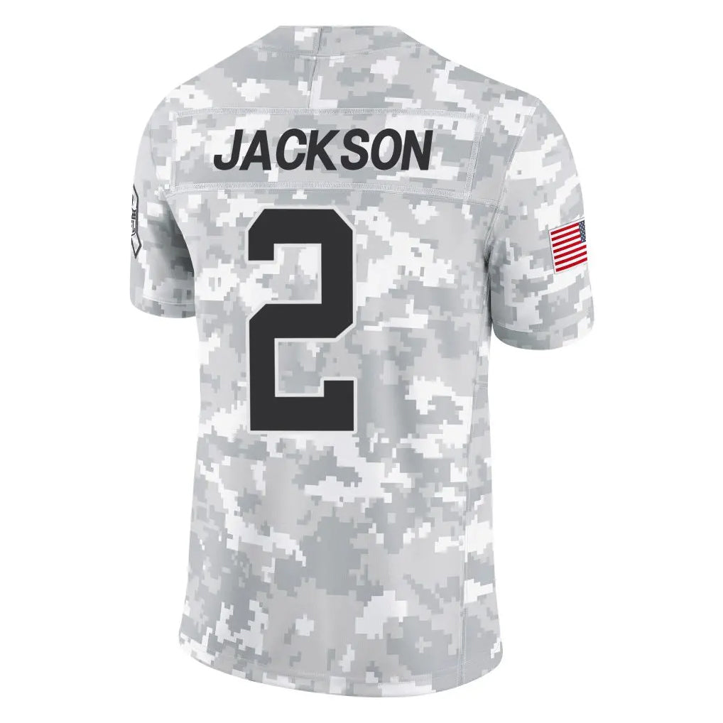 Johmsee C.Panthers #2 Michael Jackson Player Arctic Camo Salute to Service Limited Game Stitched Jerseys