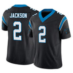 Johmsee C.Panthers #2 Mike Jackson Player Black Vapor F.U.S.E. Limited Home Game Stitched Jerseys