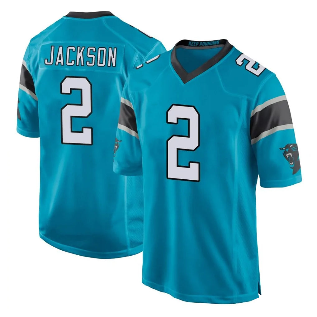 Johmsee C.Panthers #2 Mike Jackson Player Blue Game Stitched Jerseys