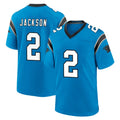 Johmsee C.Panthers #2 Mike Jackson Player Blue Home Game Stitched Jerseys