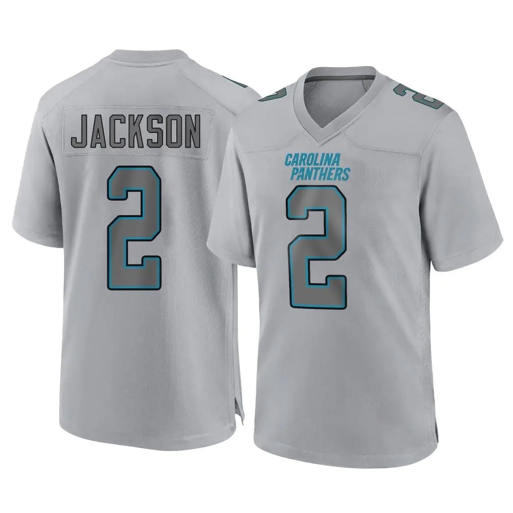 Johmsee C.Panthers #2 Mike Jackson Player Gray Atmosphere Fashion Game Stitched Jerseys