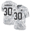 Johmsee C.Panthers #30 Chuba Hubbard Player Arctic Camo Salute to Service Limited  Jerseys