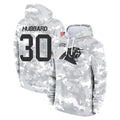 Johmsee C.Panthers #30 Chuba Hubbard Player Arctic Camo Salute to Service Pullover Hoodies Limited Game Stitched Jerseys