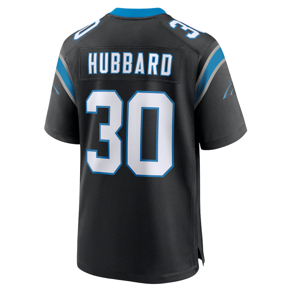 Johmsee C.Panthers #30 Chuba Hubbard Player Black Home Game Stitched Jerseys