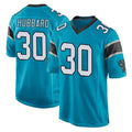 Johmsee C.Panthers #30 Chuba Hubbard Player Blue Game Stitched Jerseys