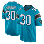 Johmsee C.Panthers #30 Chuba Hubbard Player Blue Game Stitched Jerseys